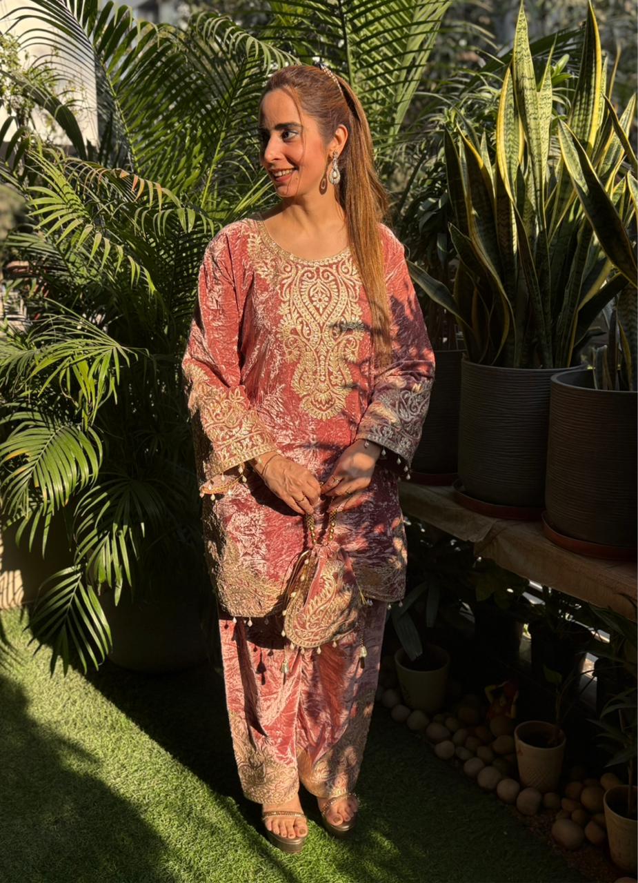 luxury velvet cord-set comes in rich velvet