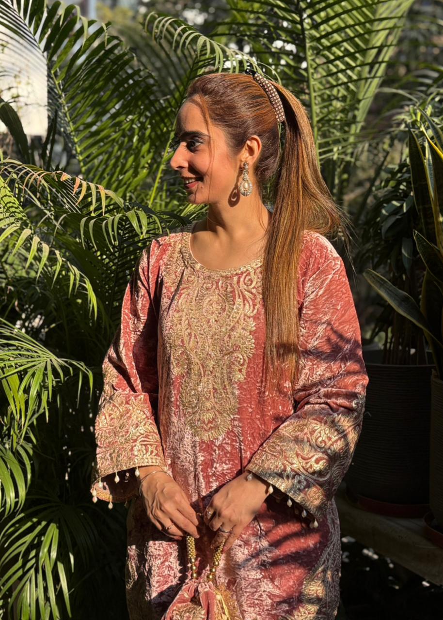 luxury velvet cord-set comes in rich velvet