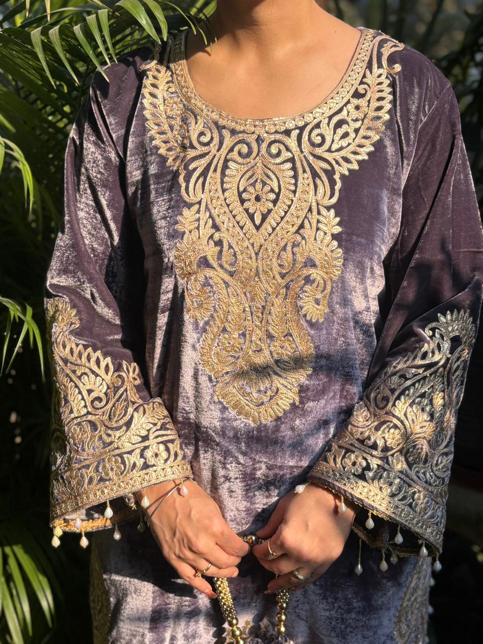 luxury velvet cord-set comes in rich velvet