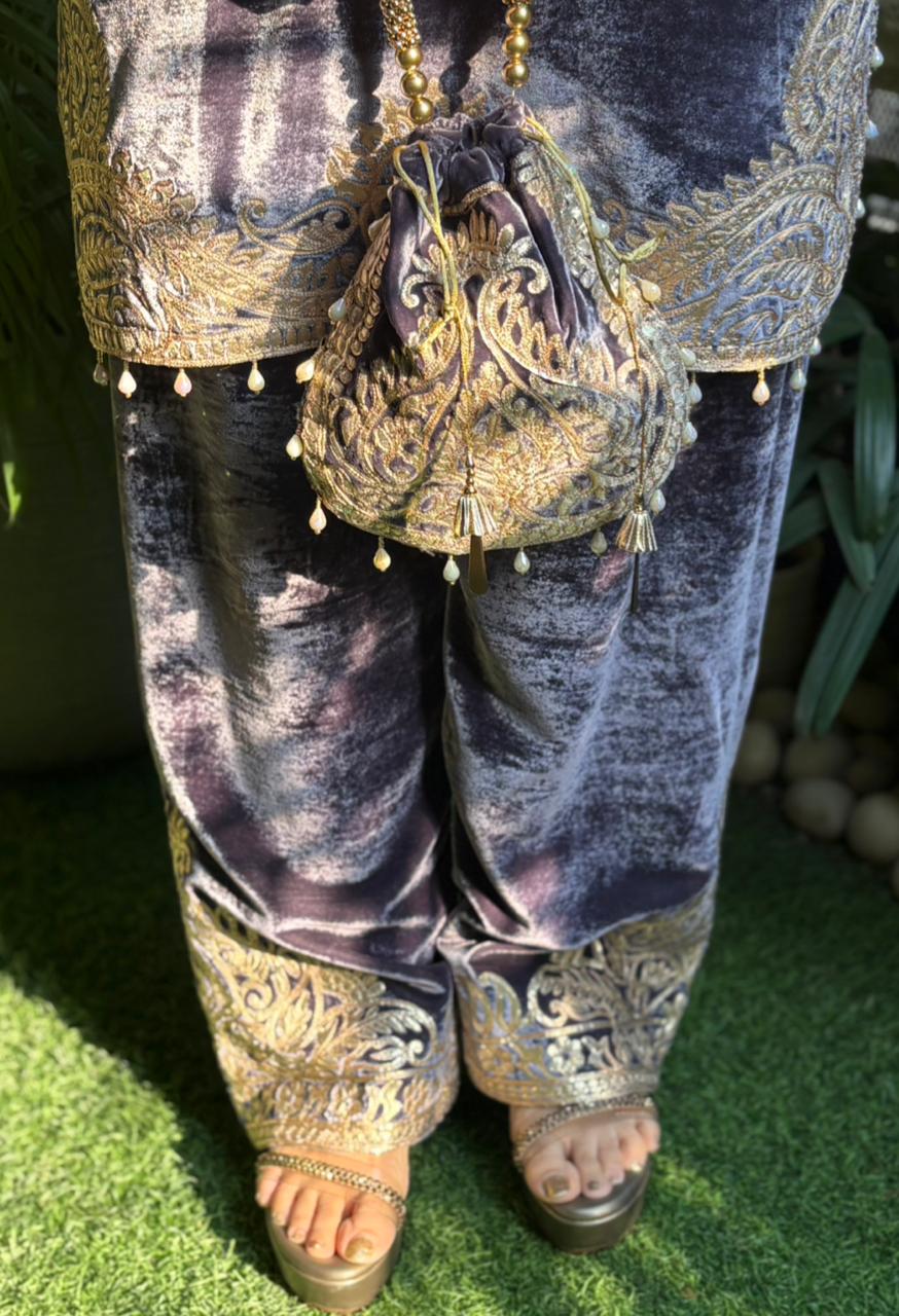 luxury velvet cord-set comes in rich velvet