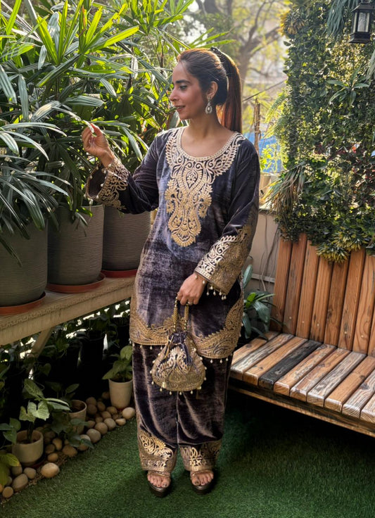 luxury velvet cord-set comes in rich velvet