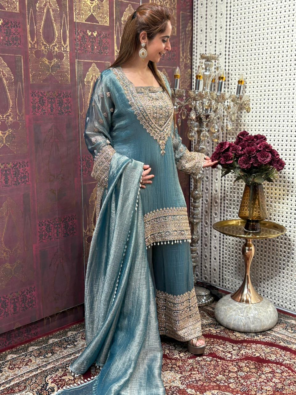 Elevate your festive wardrobe with this stunning tissue