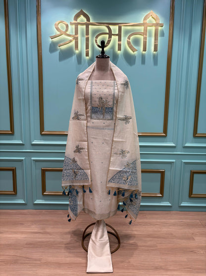 Maheshwari Cotton Unstitched Suit