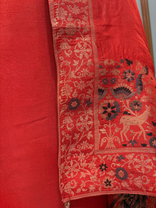 Dola Silk Unstitched Suit