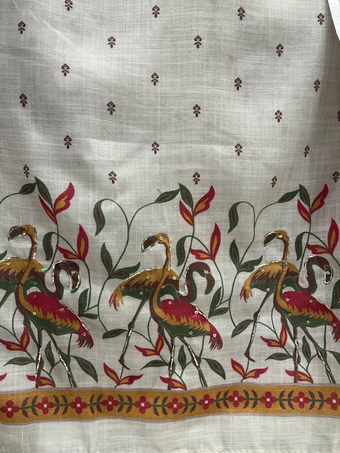 Pakistani Print Modal Cotton Suit with Intricate Mirror Work