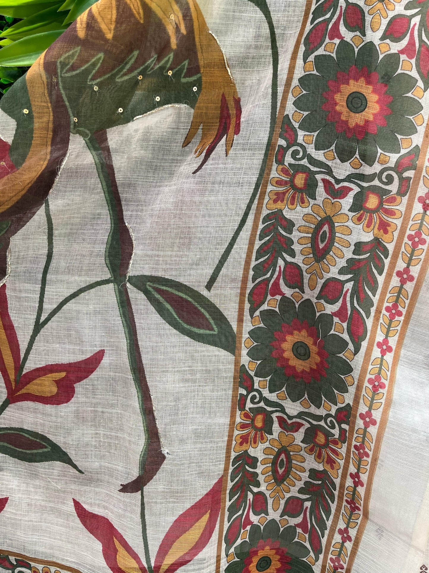 Pakistani Print Modal Cotton Suit with Intricate Mirror Work