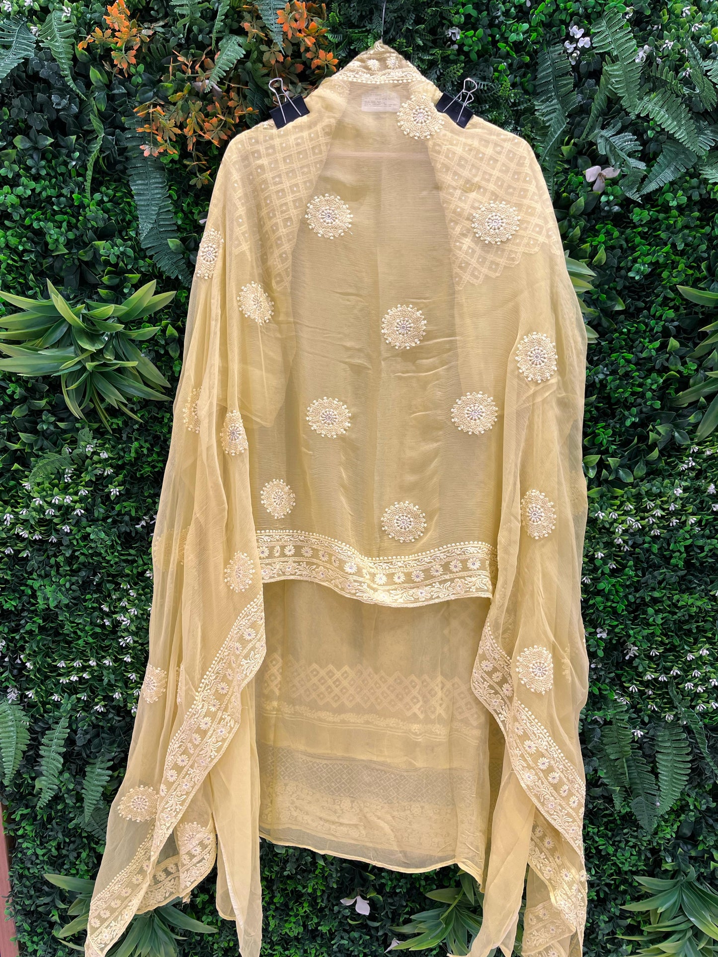 Stunning unstitched suit set crafted from premium pure Georgette fabric