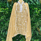 Elegant unstitched suit set, crafted from premium mul crush cotton fabric