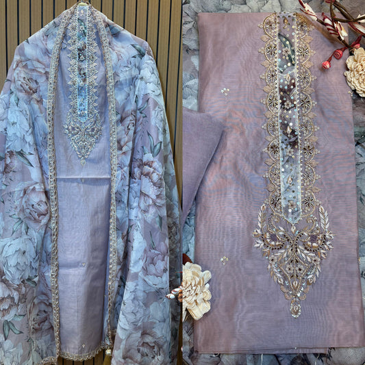 Discover timeless elegance with our premium unstitched suit