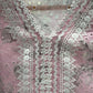 Discover timeless elegance with this unstitched Chikankari