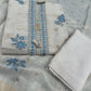 Ethnic collection with this unstitched linen shimmer suit set