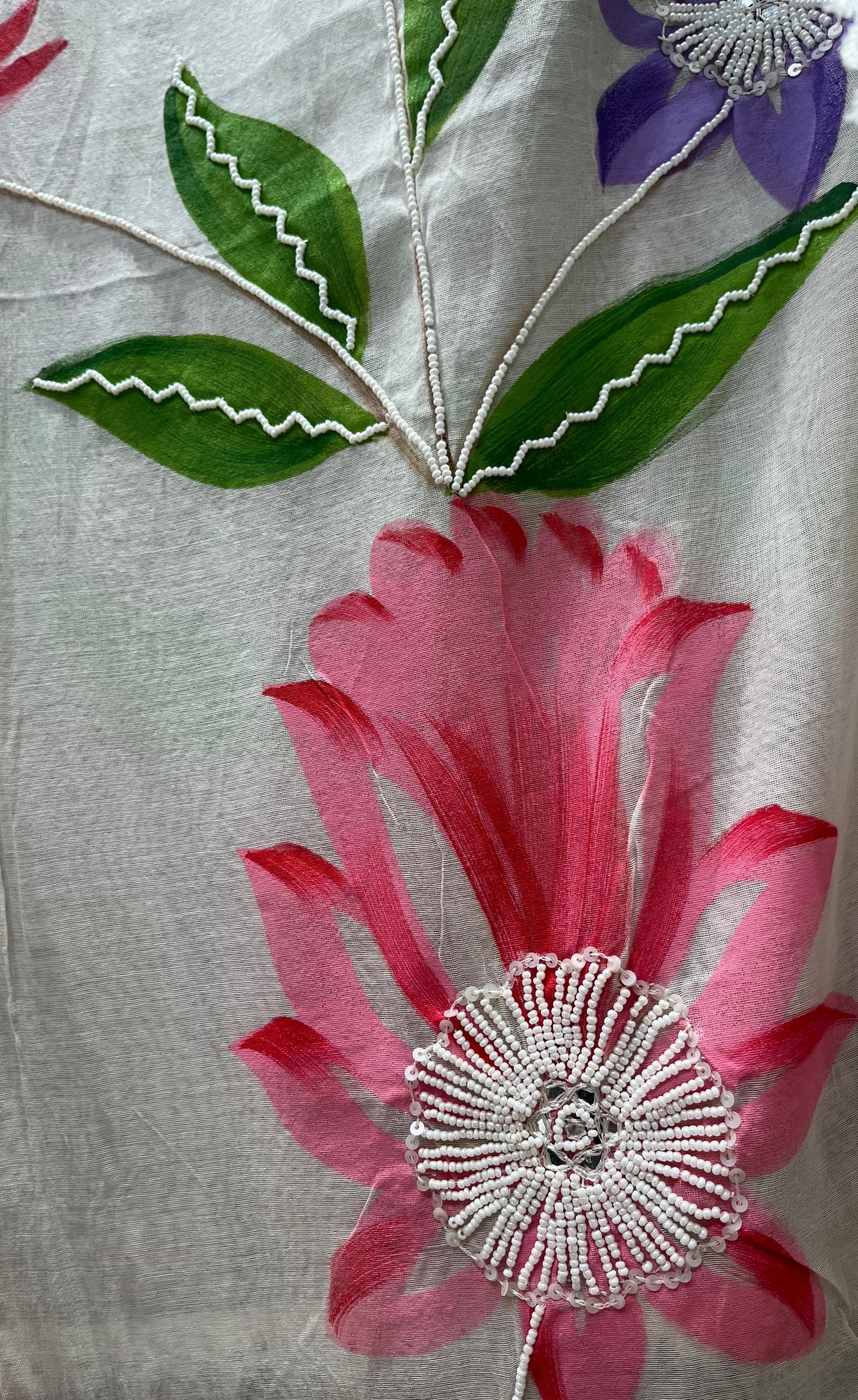 Embrace effortless elegance with this unstitched Maheshwari cotton