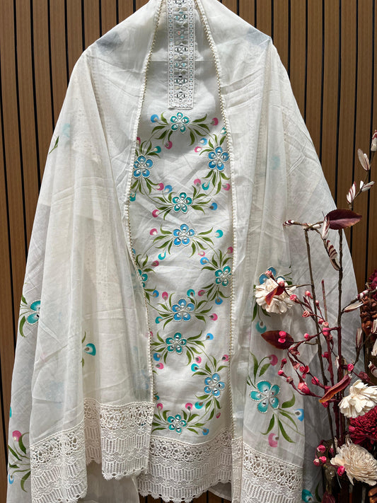 Discover timeless elegance with this unstitched