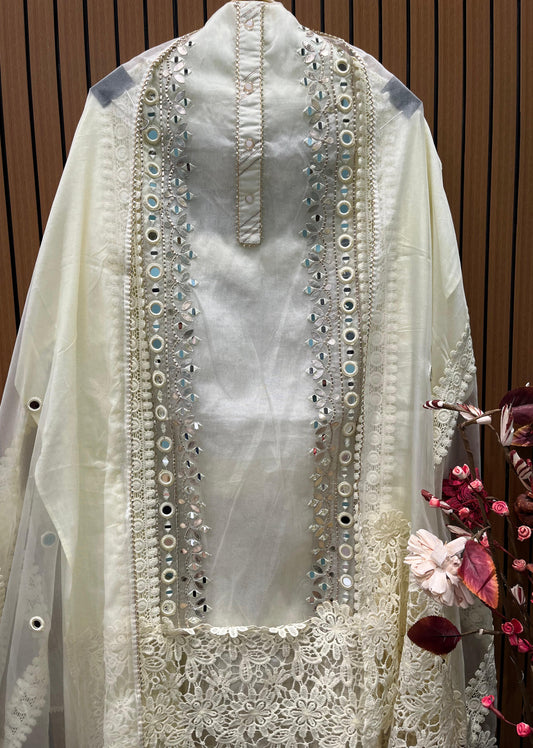 Step into elegance with this unstitched suit