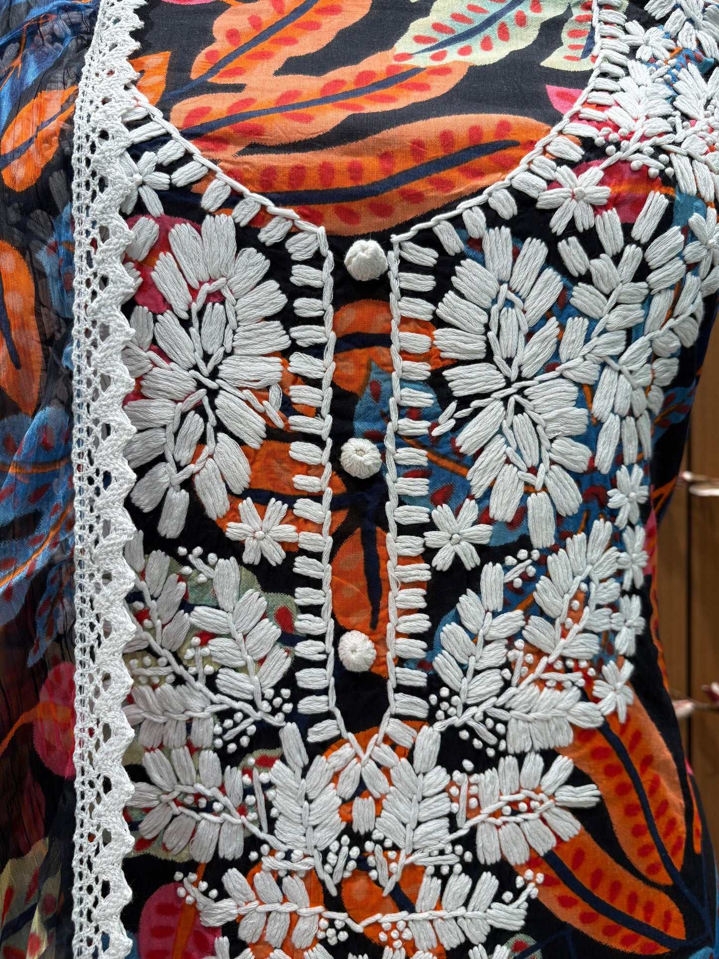 Step into elegance with our unstitched pure cotton suit