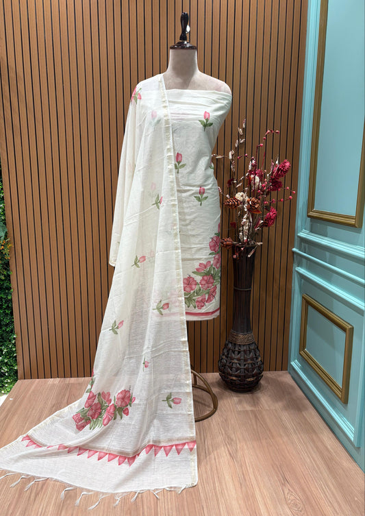 Elevate your ethnic style with our luxurious unstitched suit