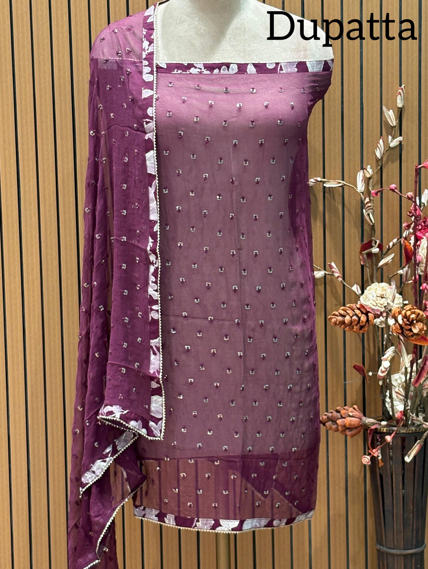 Step into effortless elegance with our unstitched pure cotton suit