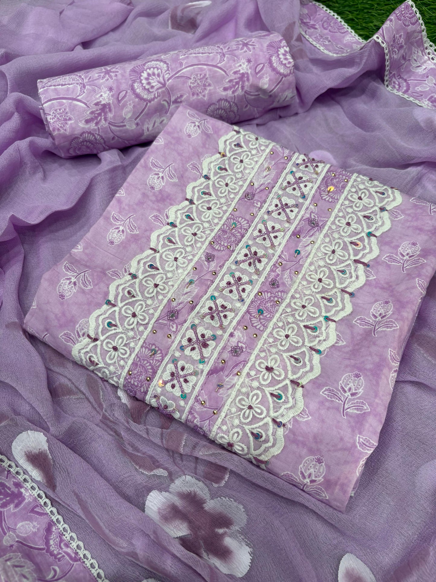 Refresh your wardrobe with our unstitched pure cotton suit
