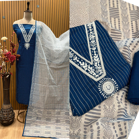 Beautifully embellished with a blend of Kanda work