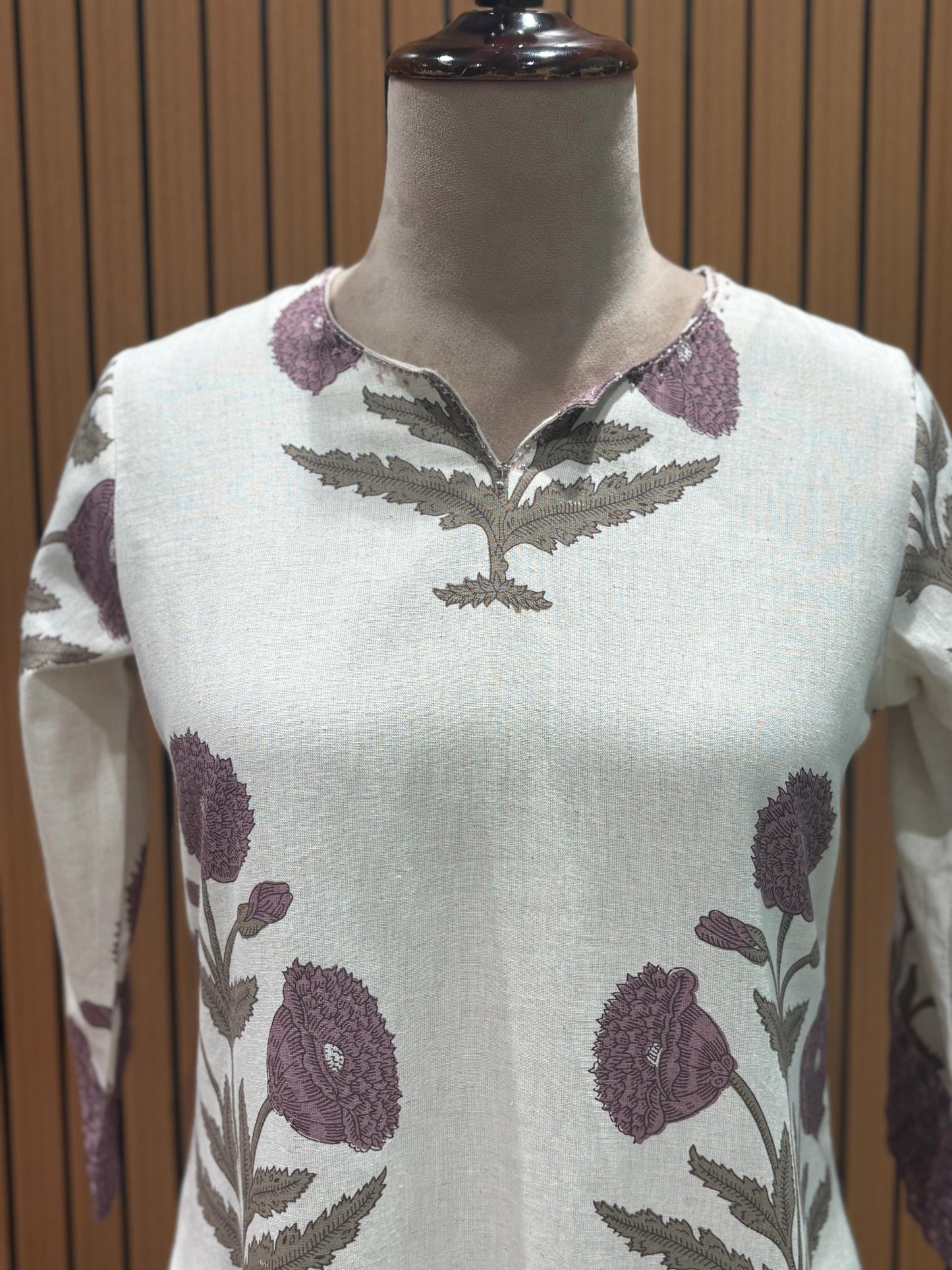 Breathe elegance in every step with our floral block print