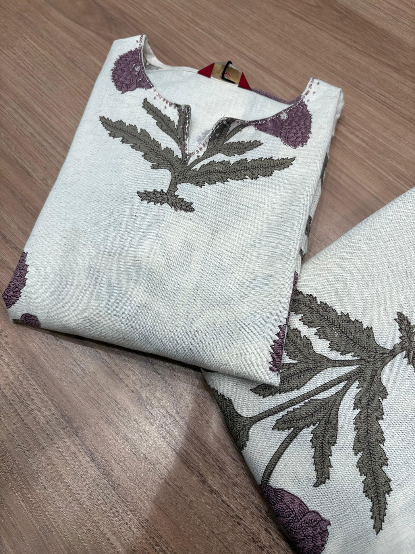 Breathe elegance in every step with our floral block print