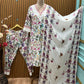 Elevate your everyday ethnic style with this three-piece cotton Kurti set