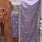 Elevate your ethnic style with our unstitched suit fabric crafted from premium mul Chanderi
