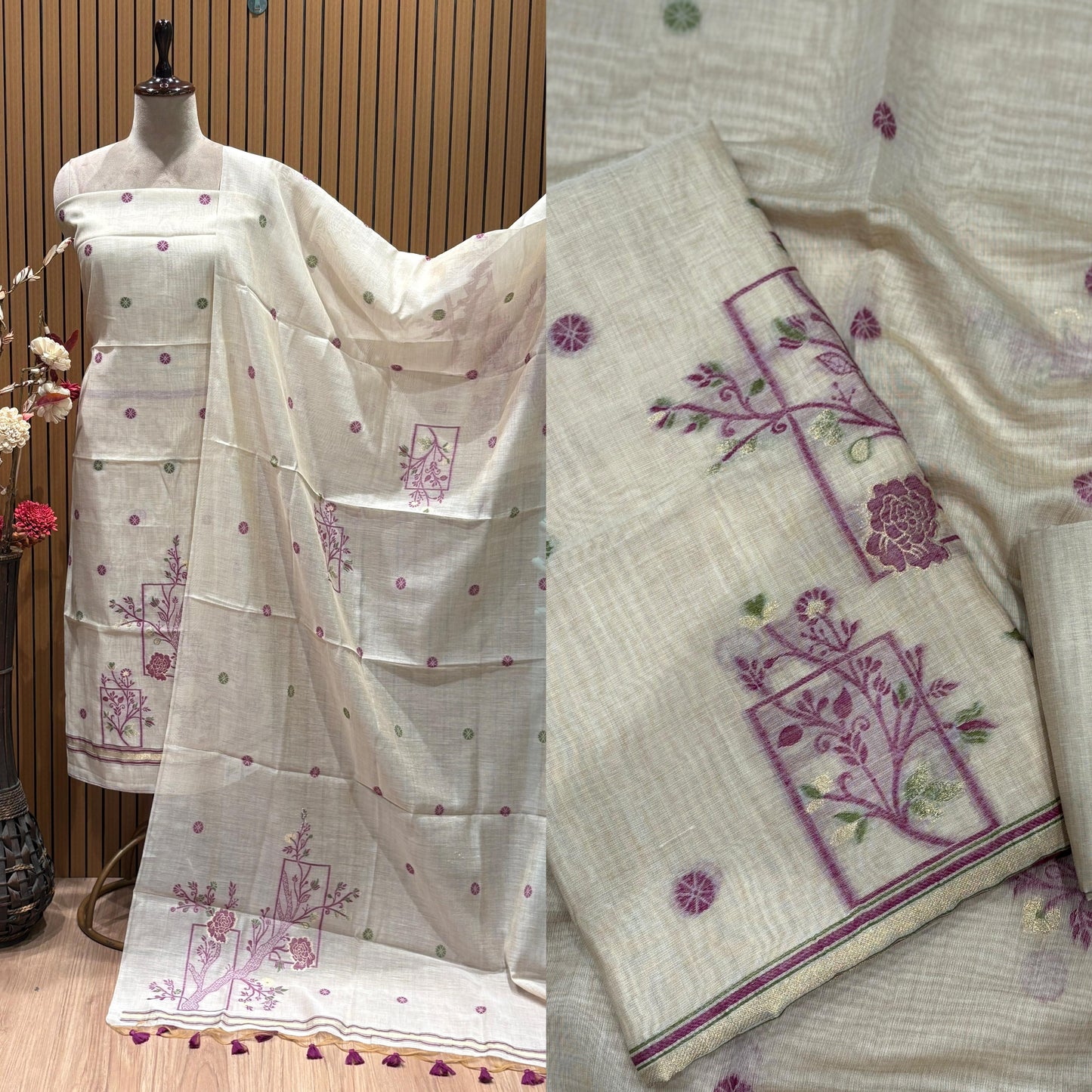 Experience timeless elegance with our unstitched suit fabric