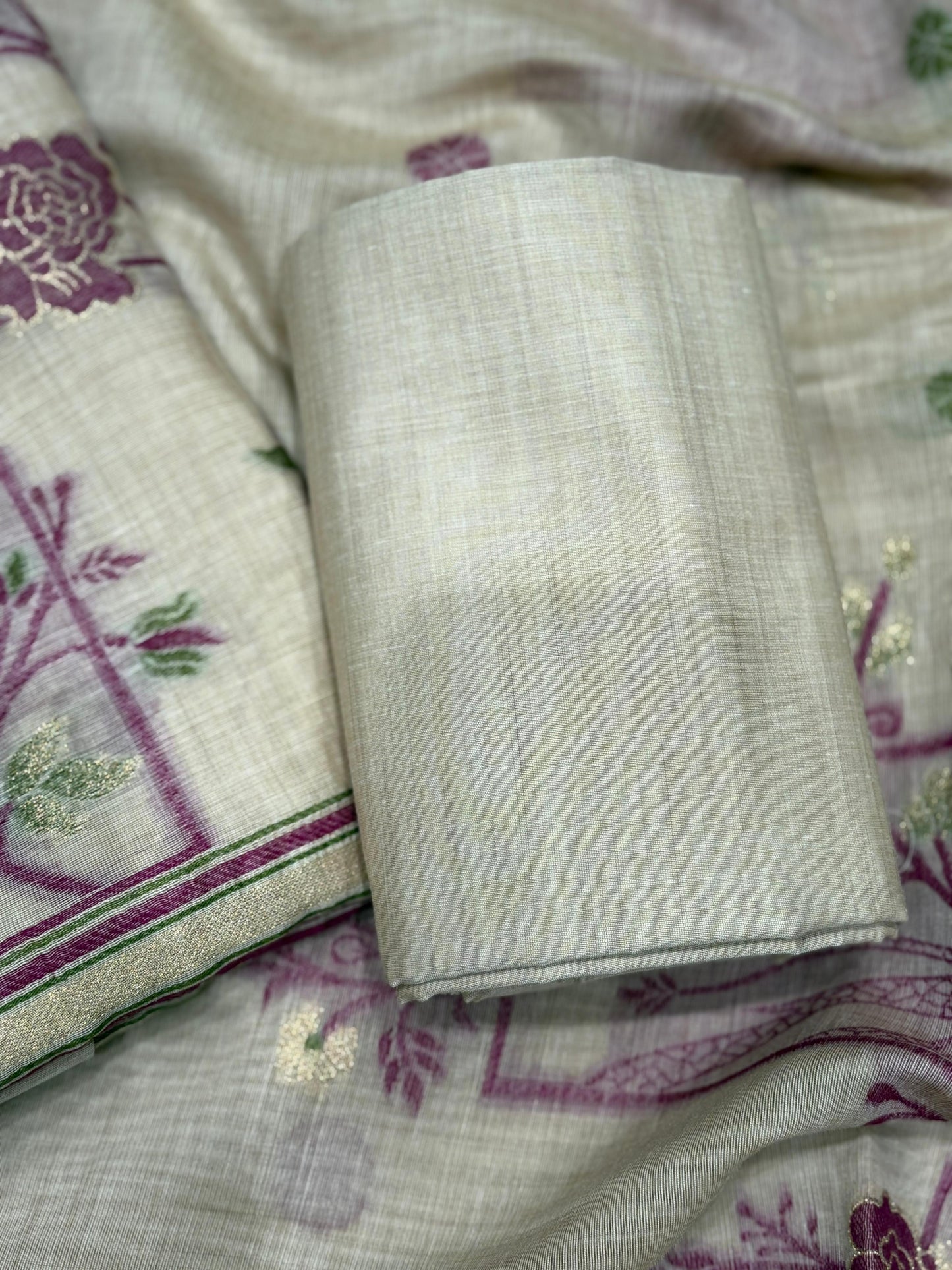 Experience timeless elegance with our unstitched suit fabric