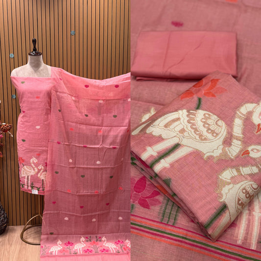 Elegant pure cotton kurti set featuring intricate mirror work