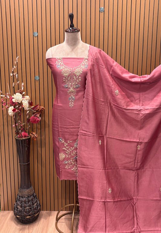 Elegant Maheshwari Cotton with Dori &amp; Zari Embroidery