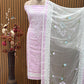 Unstitched Kota Doriya Suit Set with Corsica Lace Work