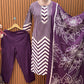 Elevate your ethnic style with this elegant purple cotton suit