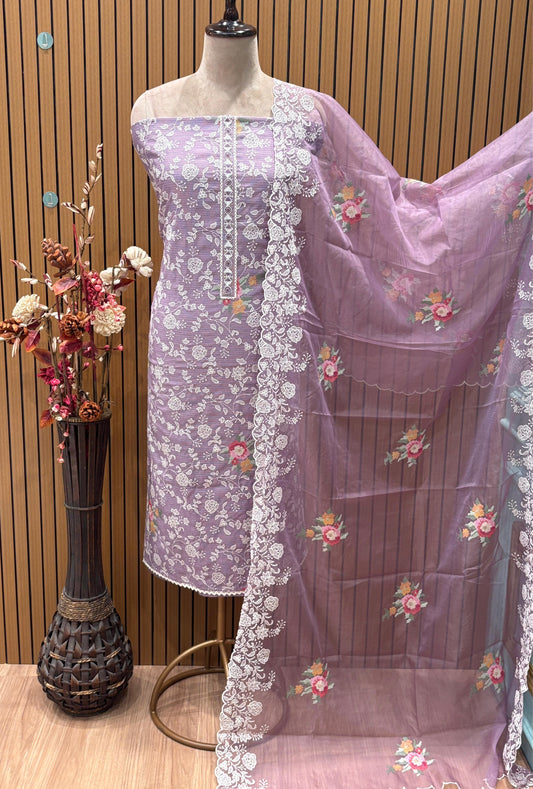 Elevate your ethnic wardrobe with our premium unstitched Kota Cotton suit