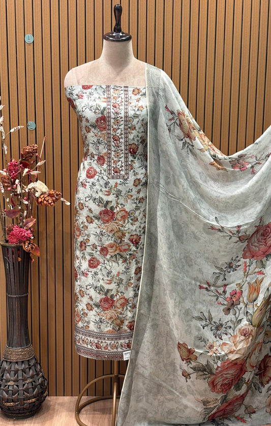 Step into effortless elegance with our unstitched suit