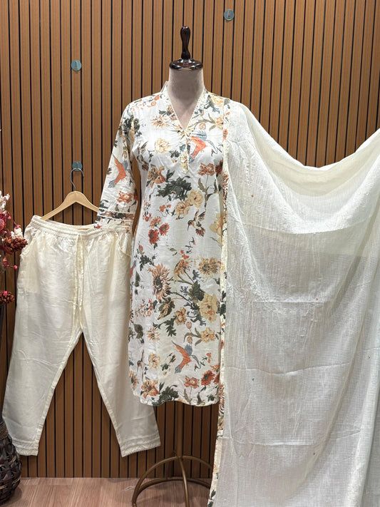 Elevate everyday elegance with this soft cotton suit