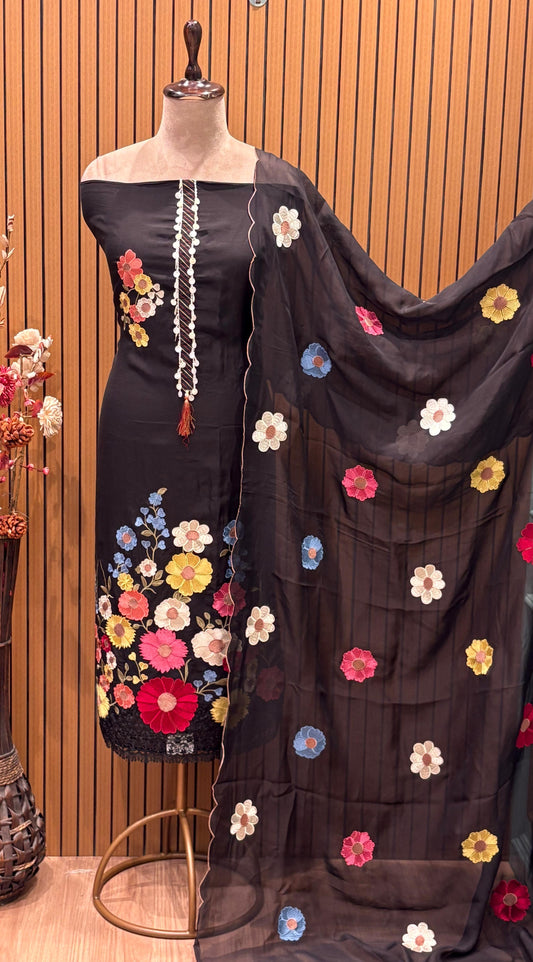 Unveil timeless elegance with our premium unstitched suit set