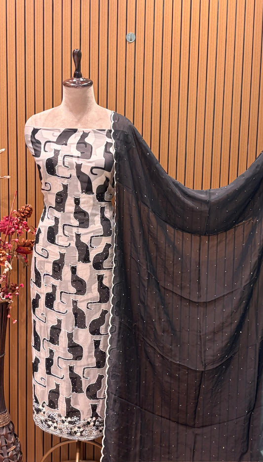 Unveil elegance with our luxurious unstitched suit set