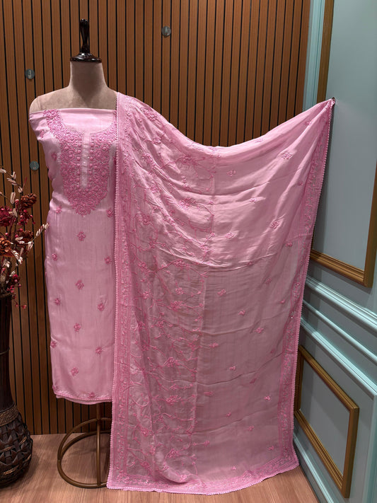 Grace your wardrobe with this elegant unstitched suit set