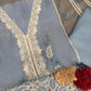 Presenting an elegant unstitched suit set, perfect for graceful day and evening wear
