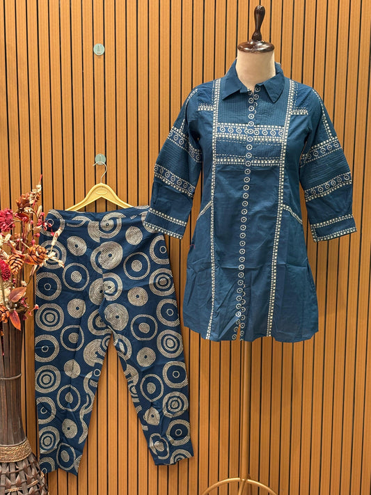 Make a bold style statement with this indigo co-ord set