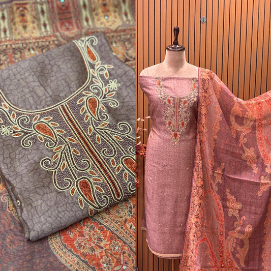 Step into elegance with our unstitched suit set
