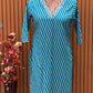 Make a statement in this vibrant turquoise kurti set