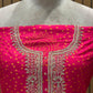 Add a regal charm to your festive wardrobe with this unstitched suit