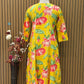 Brighten your festive wardrobe with this vibrant yellow A-line suit