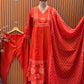 Elegant Anarkali suit with thread-embroidered yoke