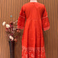 Elegant Anarkali suit with thread-embroidered yoke