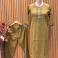 Grace meets comfort in this mustard cotton kurta set