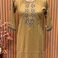 Grace meets comfort in this mustard cotton kurta set