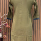 Grace meets comfort in this mustard cotton kurta set